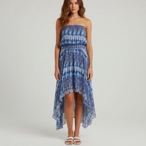 Ramy Brooks silk off shoulder dress size SP